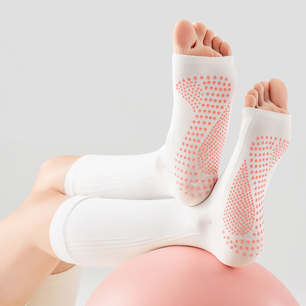 Compression Sleeve Calf - جوارب يوغا احترافية مفتوحة الأصابع للنساء،
