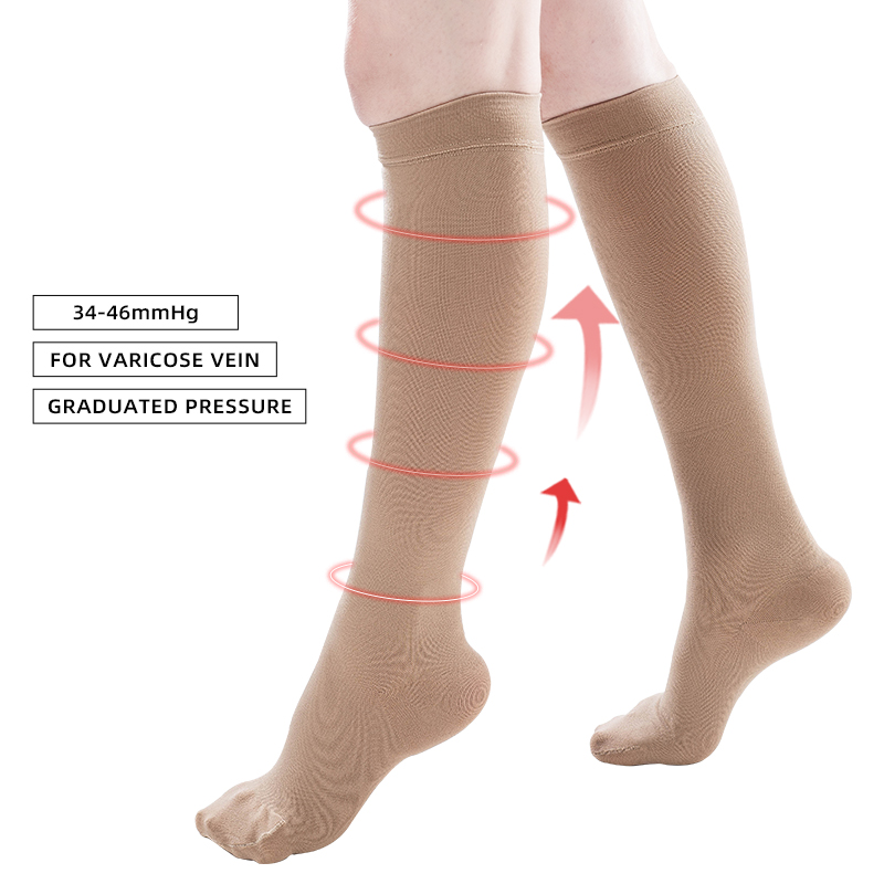 Compression Sleeve Calf - جوارب ضغط طبية مغلقة الأصابع 34-46