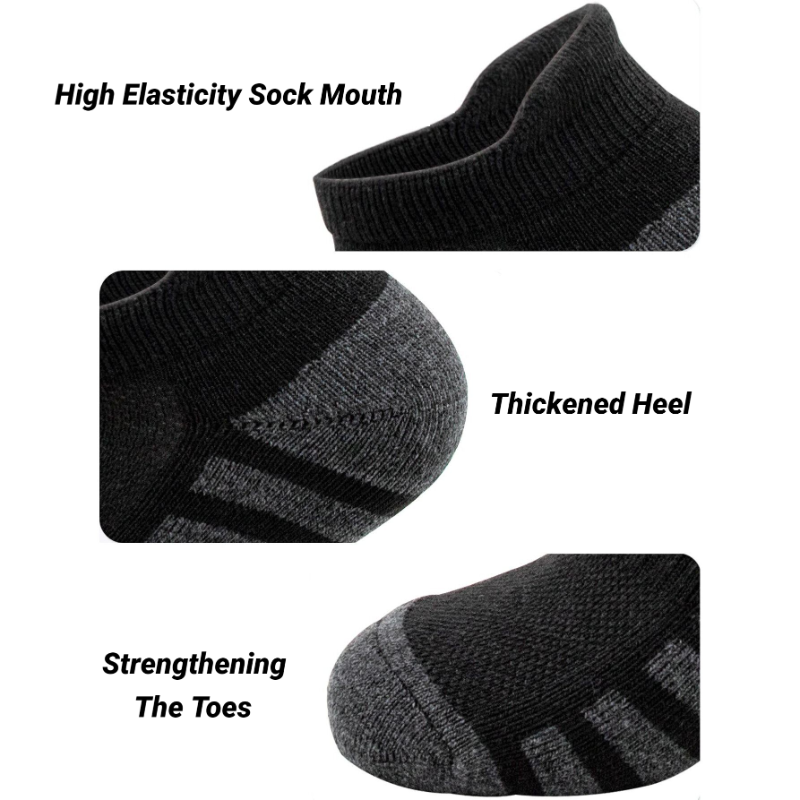 Athletic Sock Cushion - جوارب رياضية قصيرة للرجال والنساء، 3