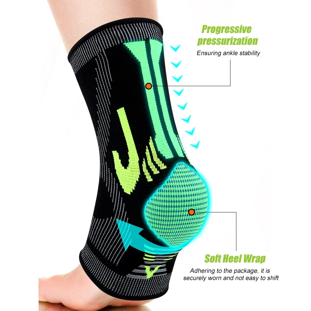 قطعة واحدة من دعامة الكاحل الض - مراجعة Ankle Brace Sock وسعره