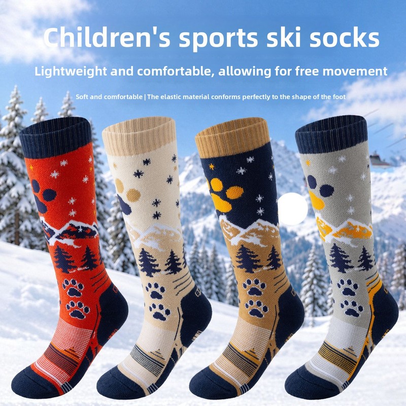 جوارب تزلج للأطفال، جوارب قطني - مراجعة Thermal Sock Winter وسعره