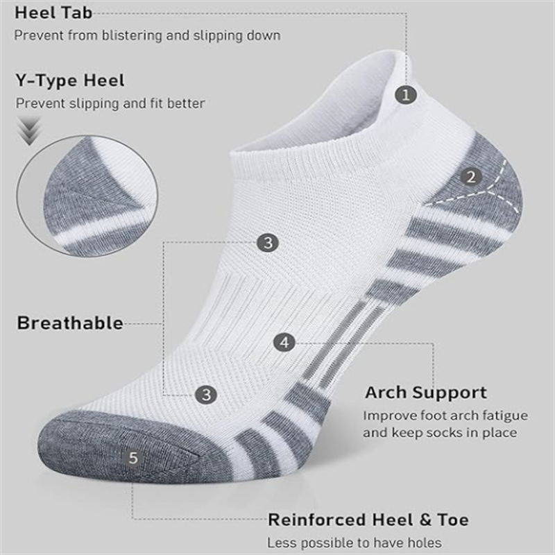12/24 زوج من الجوارب الرياضية  - مراجعة Ankle Sock Low Cut وسعره