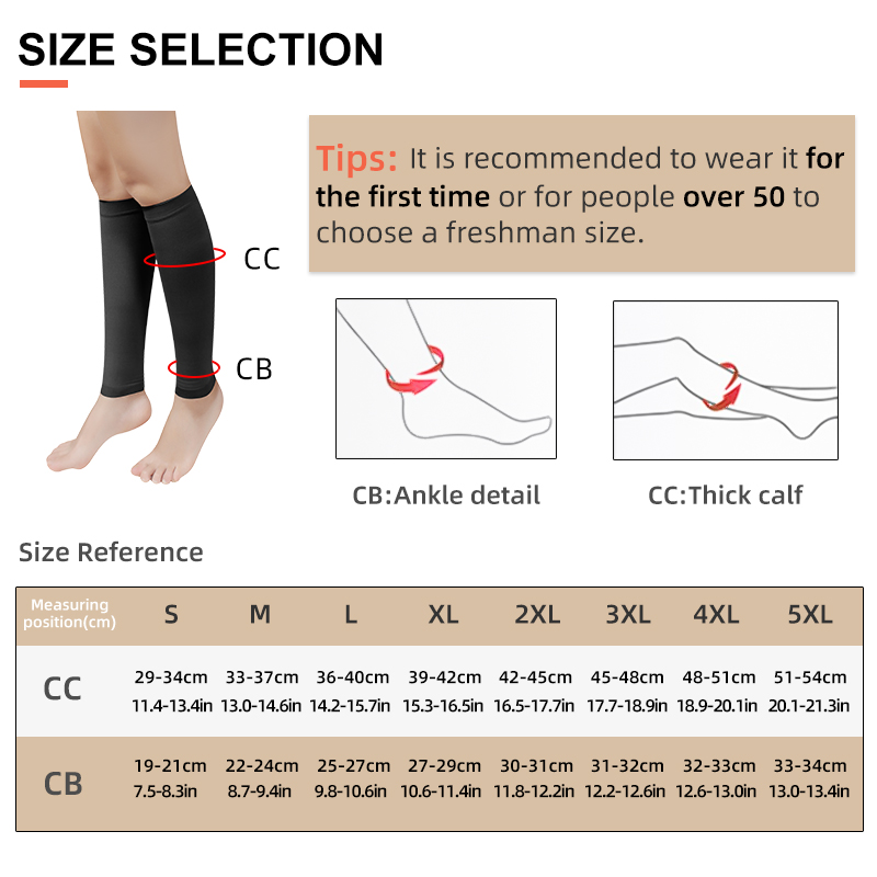 جوارب ضاغطة للركض والرياضة للر - مراجعة Compression Sleeve Calf وسعره