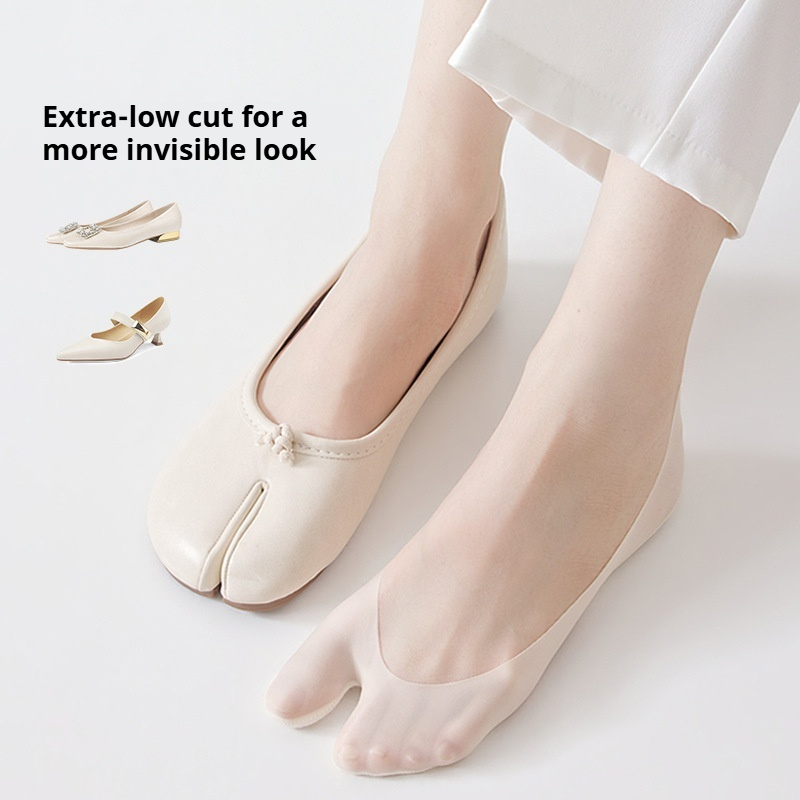 جوارب نسائية من قماش الحرير ال - مراجعة Toe Sock Split وسعره